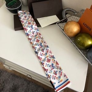 LOUIS VUITTON Silk Monogram Rainbow Bandeau Rare